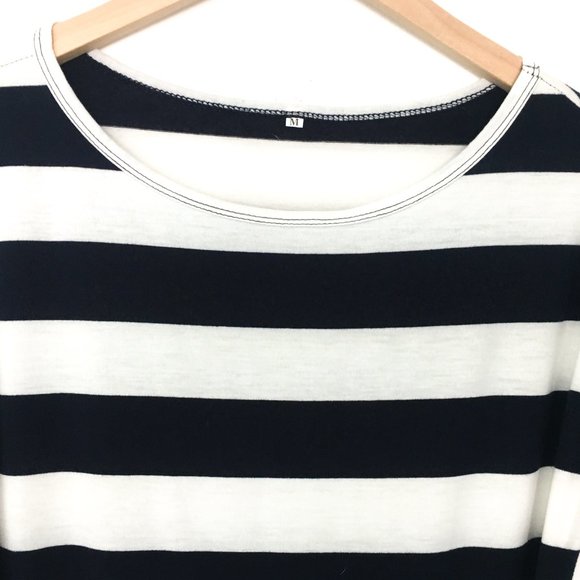 Palinda Striped Short Sleeve Pencil Dress w/ Belt (M) - Picture 8 of 16